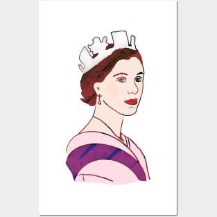 Queen Elizabeth II Original Illustration Posters and Art